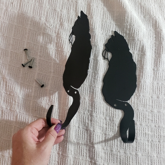 ENTHUSE DESIGN 2 pack black cat wall hooks - Picture 2 of 8